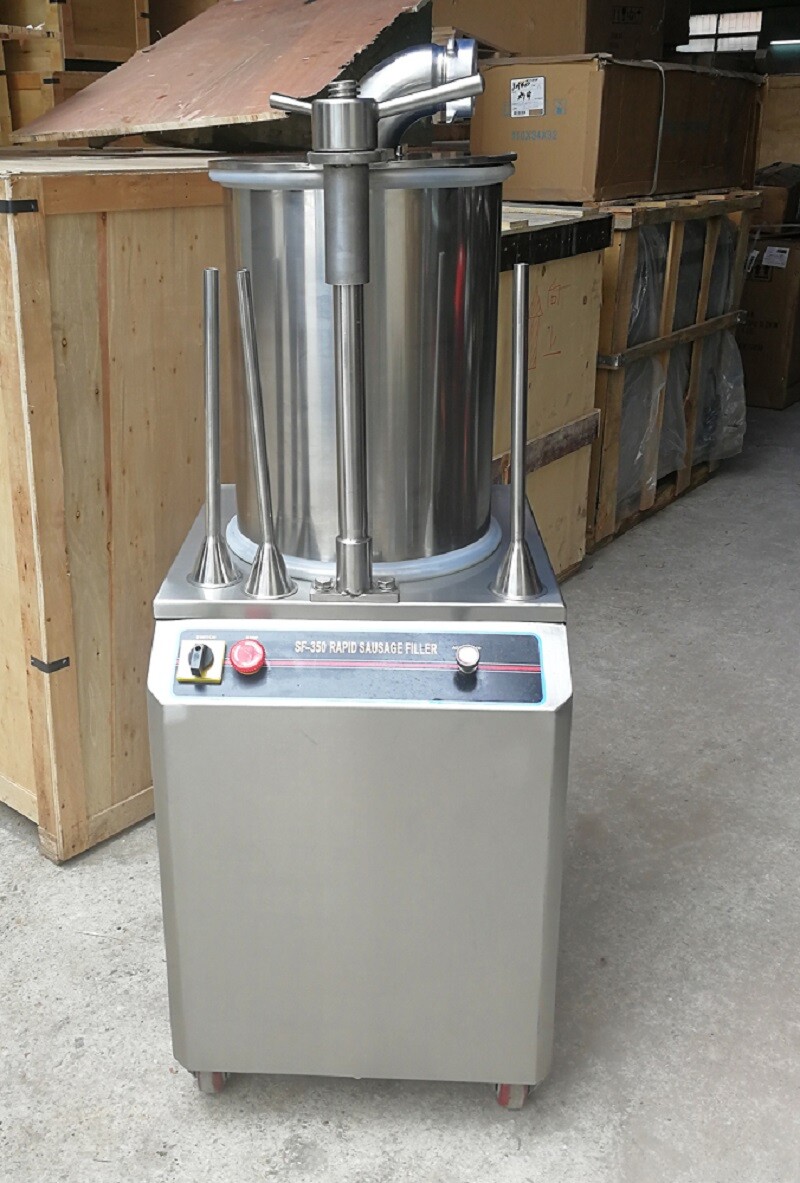 110V 26L Commercial Hydraulic Sausage Stuffer Filler SF260 with 3 Filling Nozzle