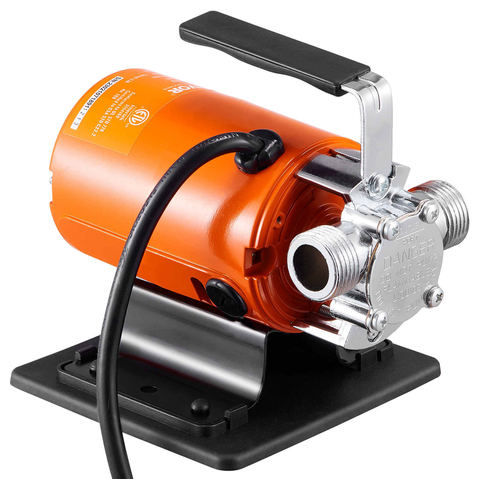 VEVOR Water Transfer Removal Pump Portable Utility Pump 120V 360 GPH 1/10HP Hose