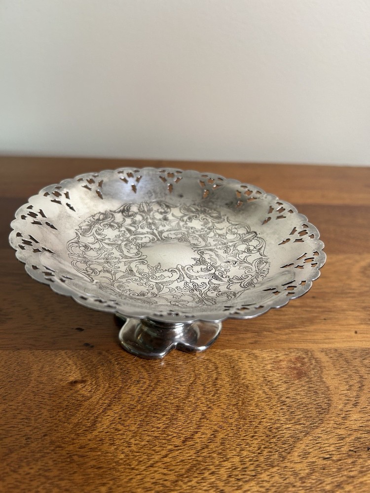 Silver plate pedestal Dish