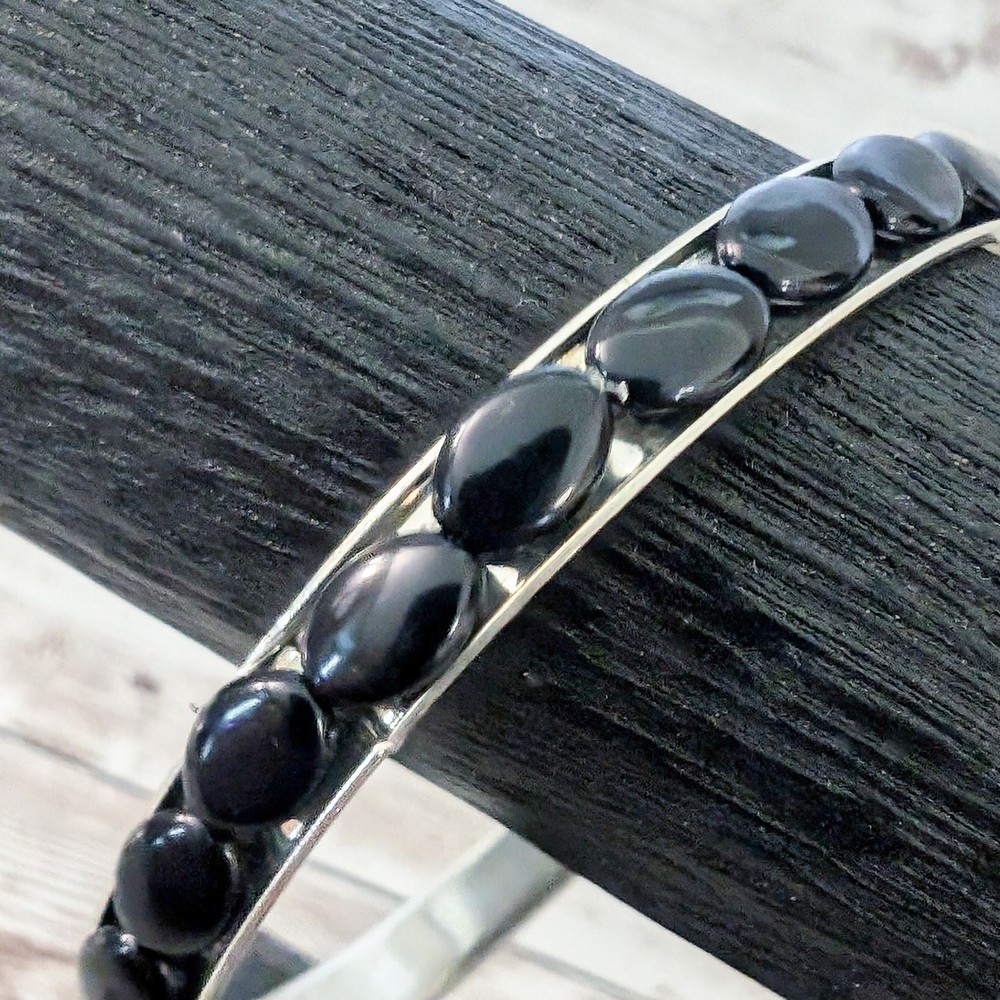 Vintage Bracelet with Black Beads - Condition Issues
