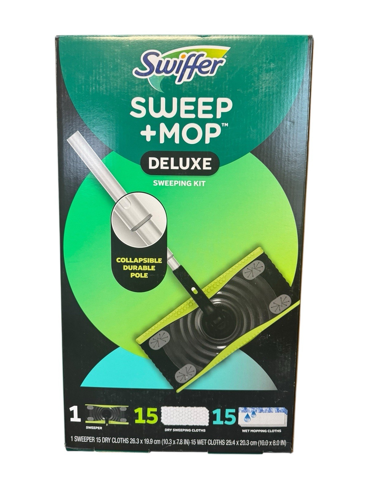 Swiffer Sweep + Mop Deluxe Sweeping Kit, 1 Sweeper + 30 Refills. New!