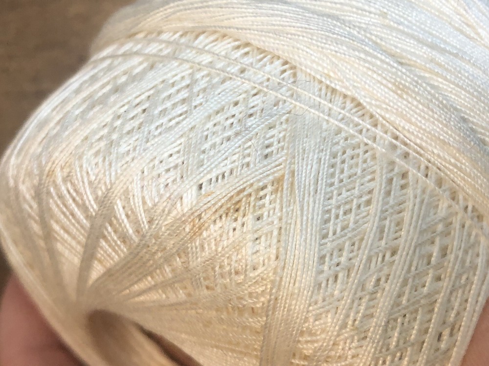 10 Rolls-Clark's Big Ball 3/c Crochet Thread Mercerized Boilfast Ivory