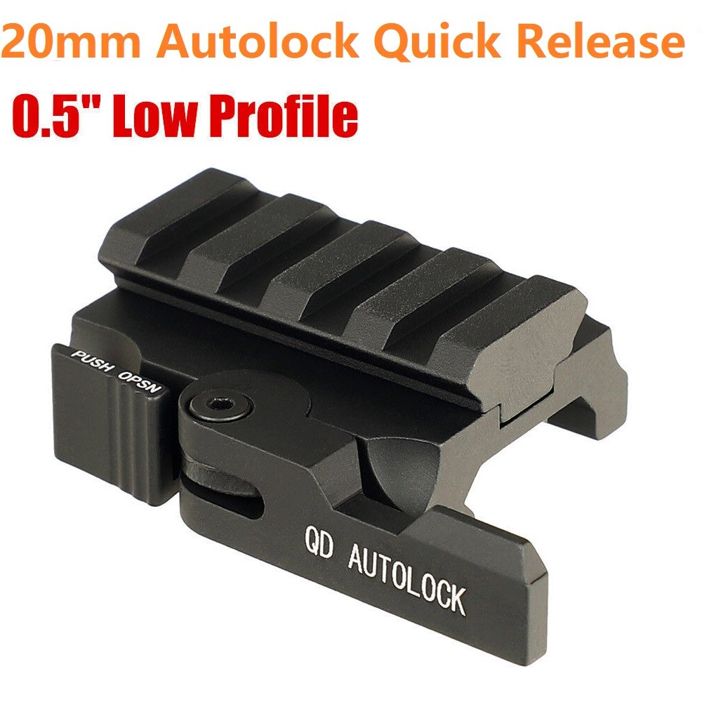 QD Quick Release 0.5" Riser Mount Red Dot Scope Riser Mount 20mm Picatinny Rail