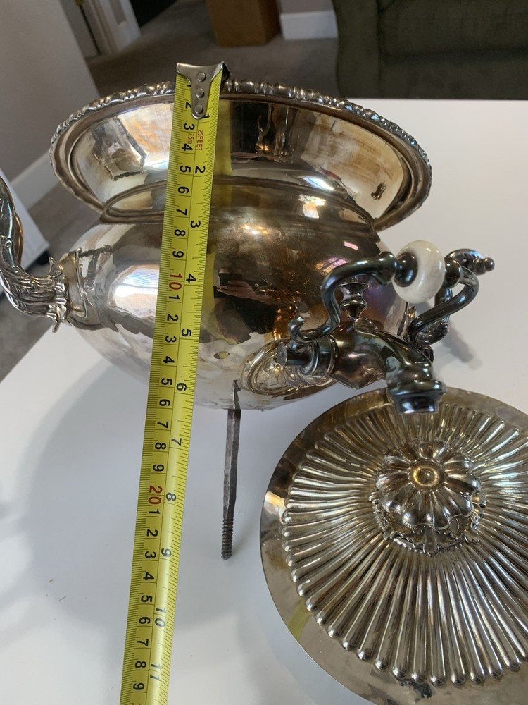 Antique 19th Century Regency Samovar, Old Sheffield Plate Tea Urn -Missing base