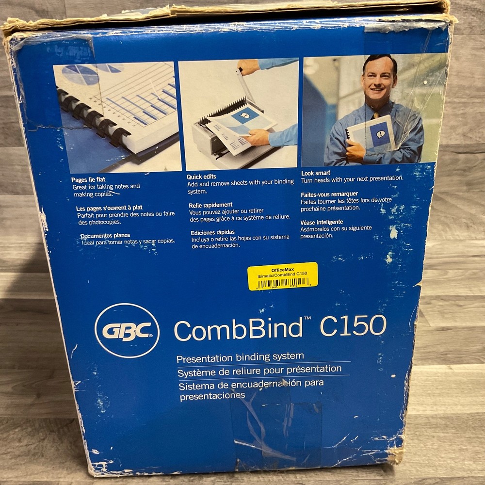 GBC CombBind C150 Heavy Duty Comb Binding Machine - EXCELLENT Condition
