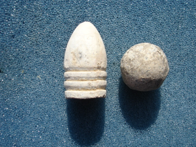 Civil War Confederate & Union Bullets Minnie Ball and Round Shot Atlanta Georgia
