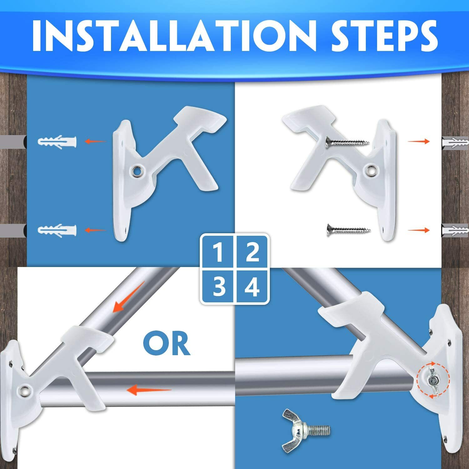 Flag Pole Holder 1'' Two-Position Iron Cast Rust Free Mounting Bracket for House