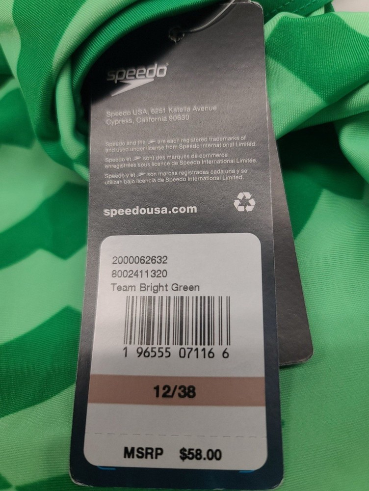 Speedo vortex maze flyback 1 pc size 12/38