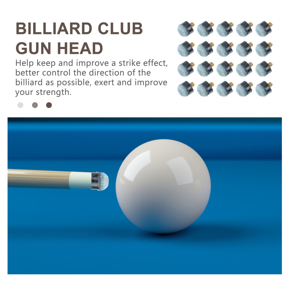 20 Pcs Table Pool Cue Tip Replacement Billiard Necessity