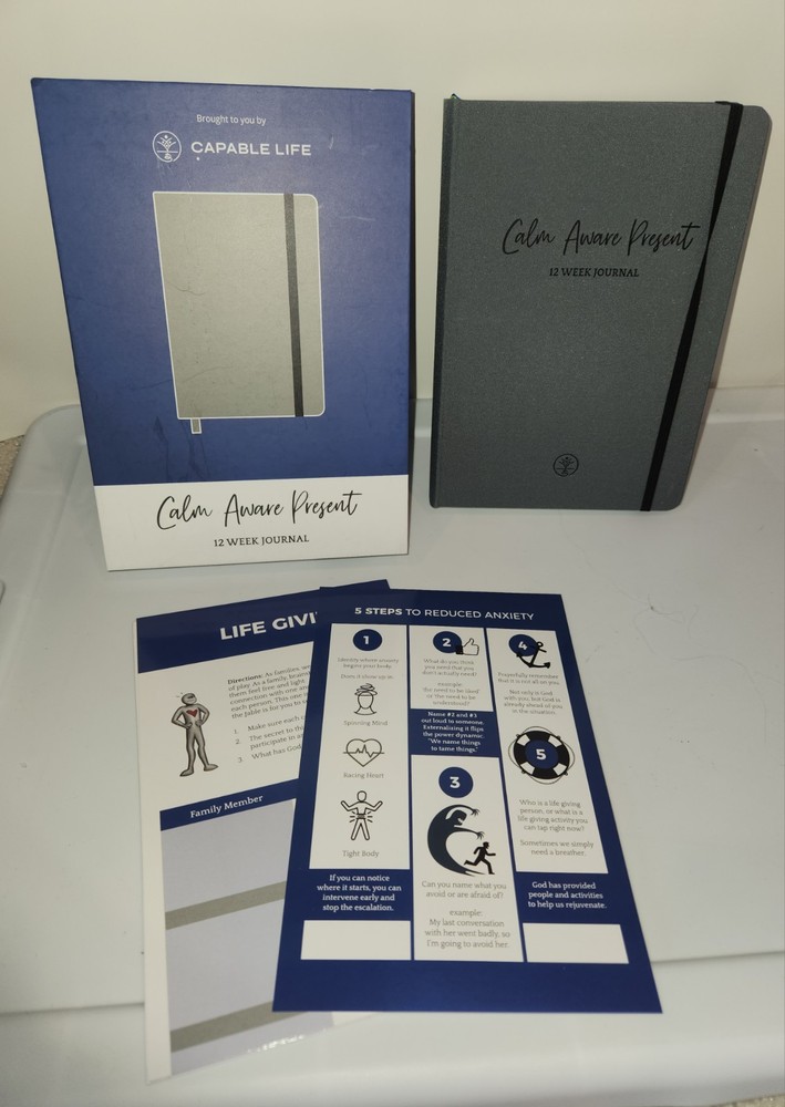 Capable Life Calm Aware Present 12wk Anxiety Journal
