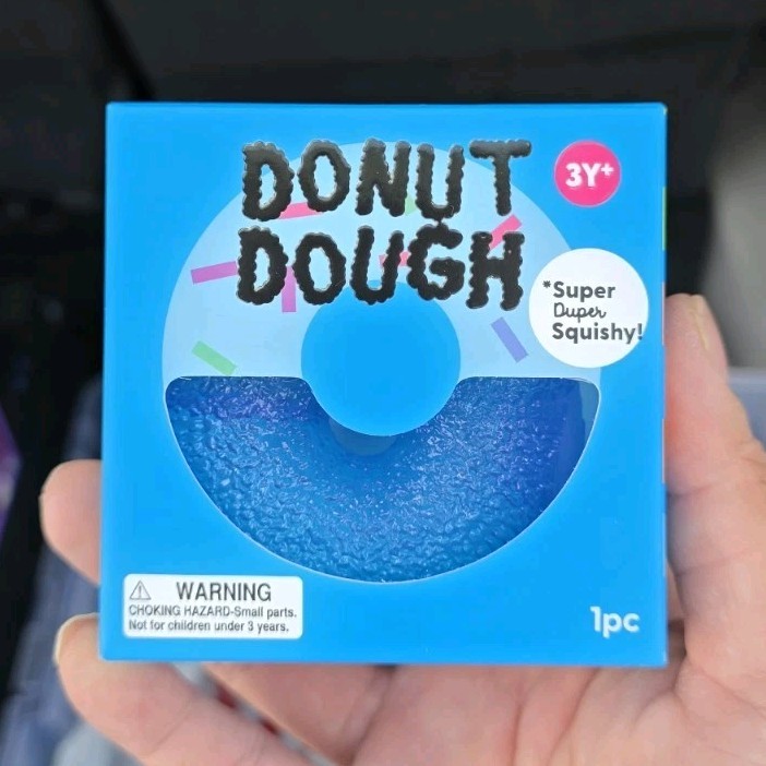Donut Dough Super Squeezy Squishy Sensory Toy Blue