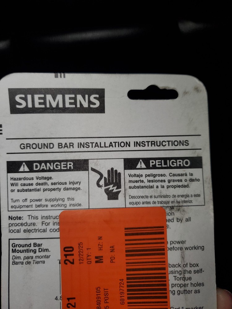 Siemens Ground Bar 15 Positioners