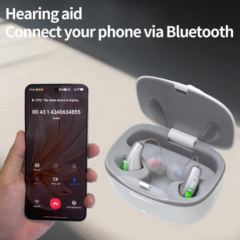 Hearing Aids Bluetooth APP Streaming Enabled Rechargeable Noise Canceling Pair