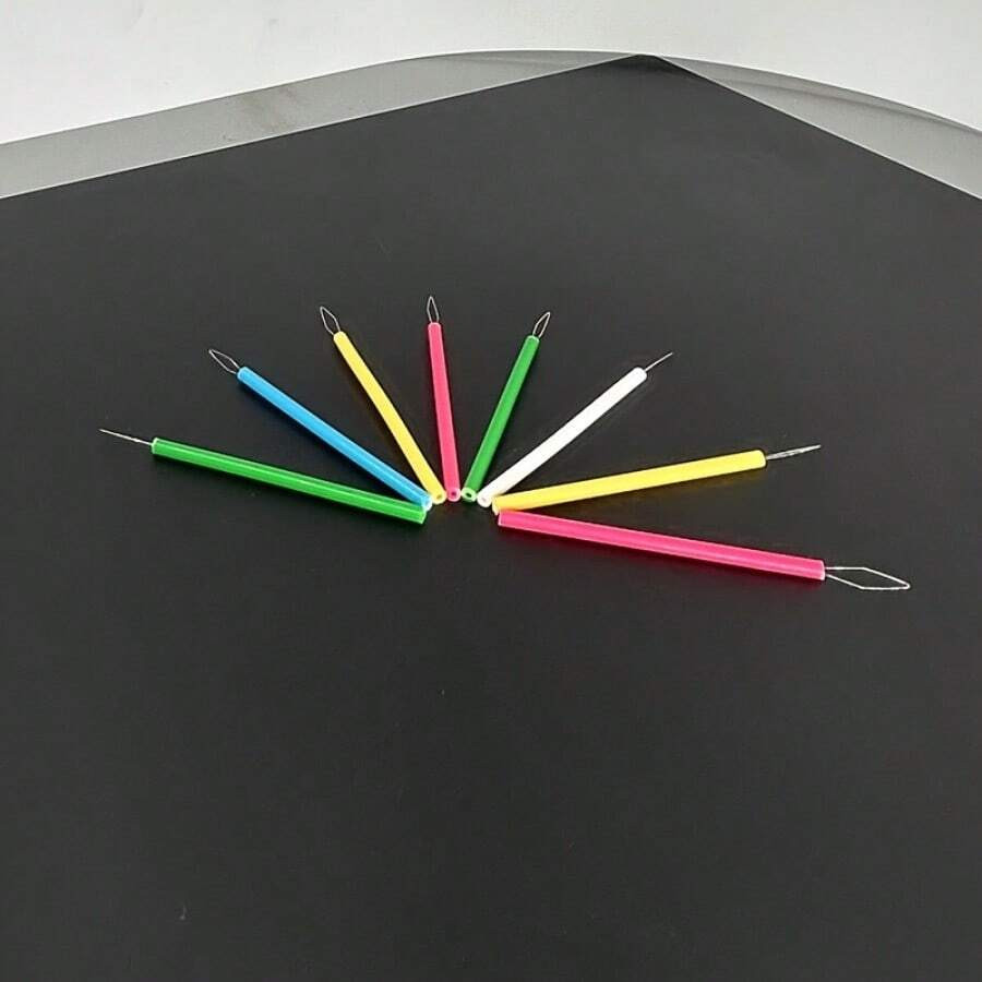 10x Vibrant Cylindrical Needle Threaders Effortless Sewing Tool DIY Thread kit