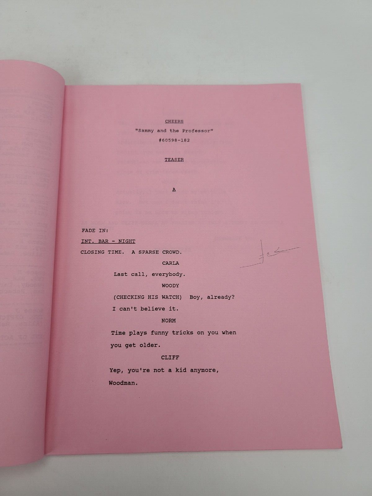 CHEERS / Brian Pollack 1989 TV Script, Stack Pierce "Sammy and the Professor"