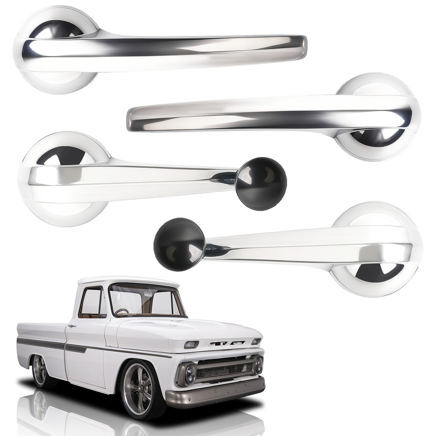 Inside Door Handle Window Crank Handle Chevy GMC Truck 1947-1966 C476601 C476602
