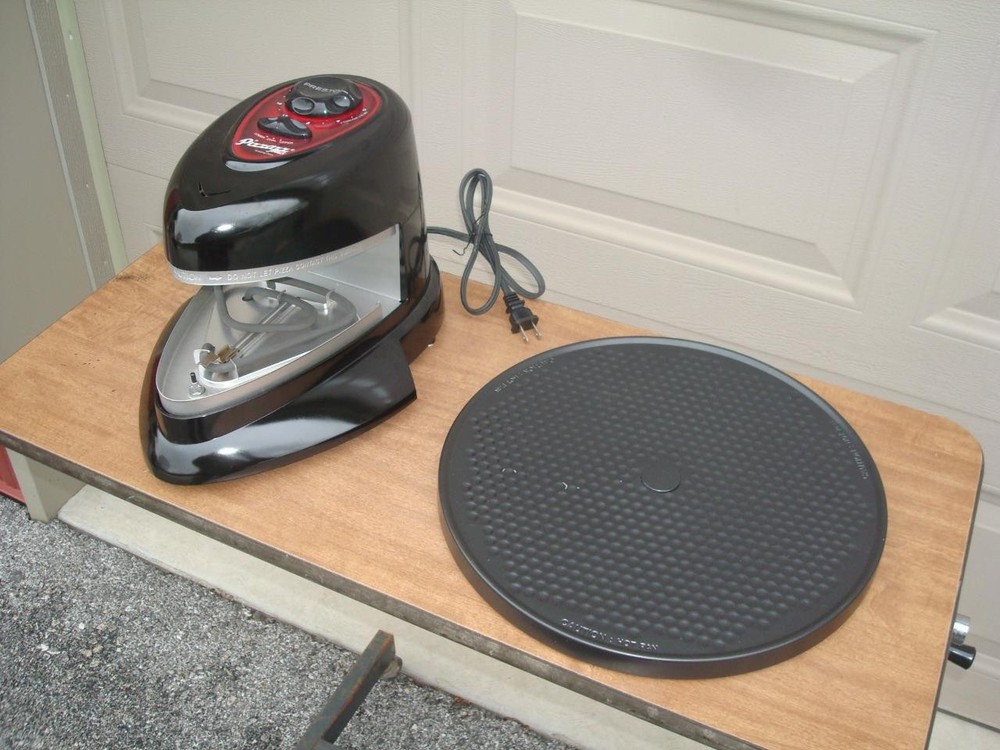 Presto Pizzazz Plus Rotating Pizza Oven 0343003 Dual Element Black Tested - Nice