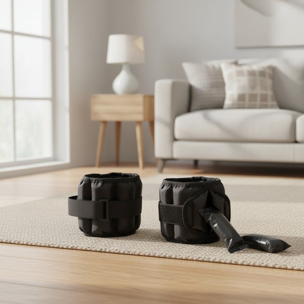 Adjustable Ankle Weights |10-20lb Pair | Black