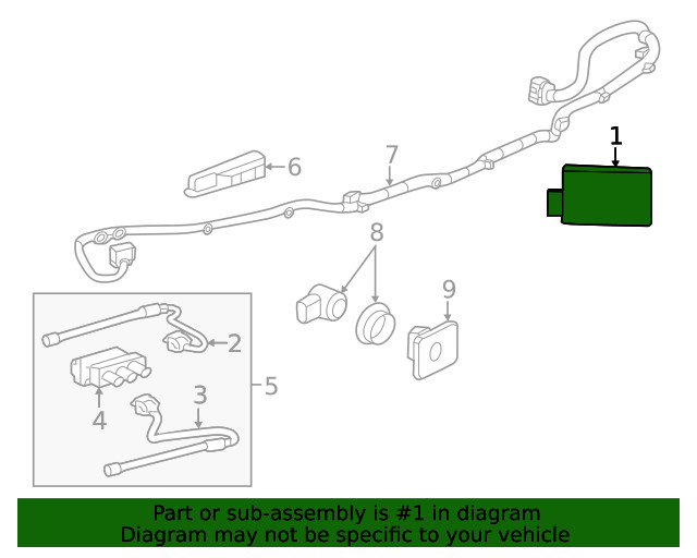 Genuine GM Passenger Side Obstacle Detection Control Module 84418802