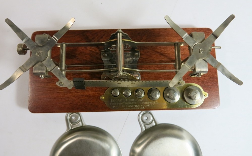 Antique Kodak Studio Scale with Weights & Box — Refinished Base plus New Feet