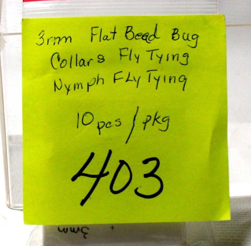 Fly-Tying 3mm Flat Bead Bug Collars Nymph Fly Tying 100 pcs #403