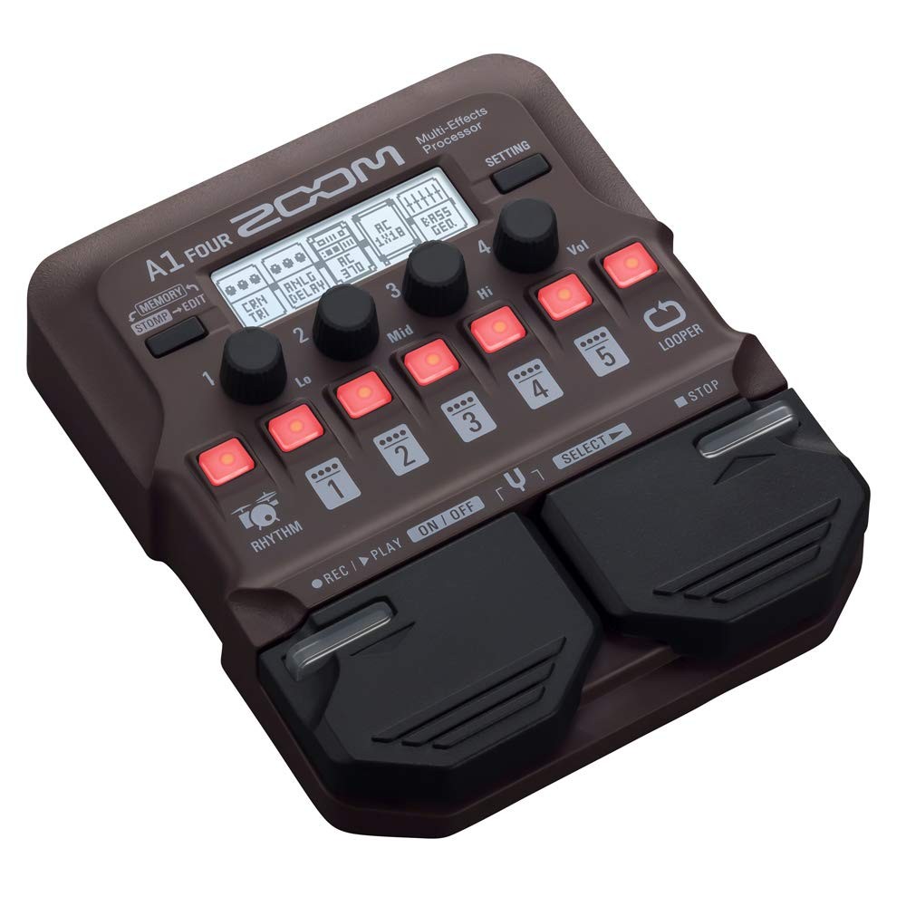 Zoom A1 FOUR Acoustic Instrument Multi-Effects Processor Pedal, Acoustic