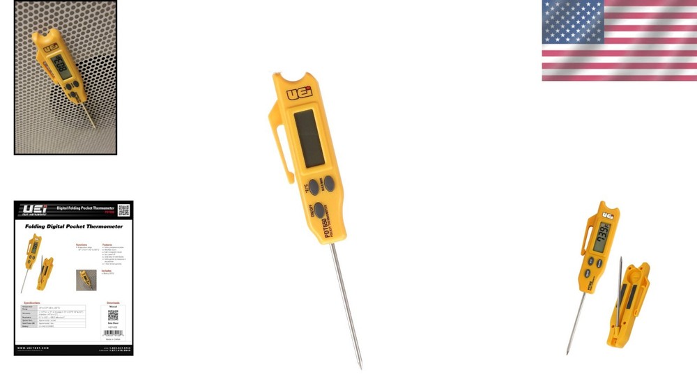 Digital Thermometer Pocket Thermometer Folding Probe Large Display