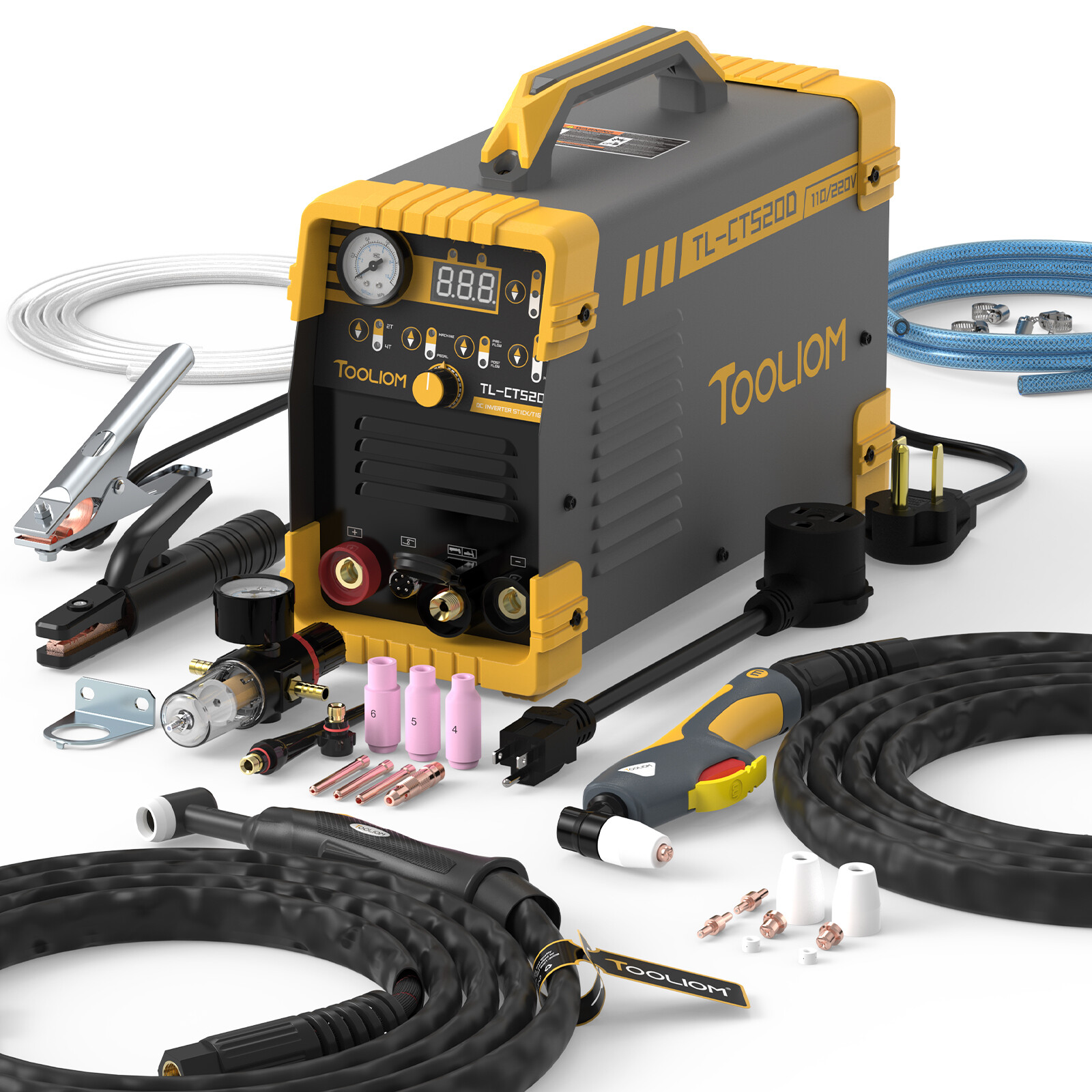 3 in 1 CUT/TIG/MMA Welder 50A Air Plasma Cutter 200A TIG&Stick Welding Machine