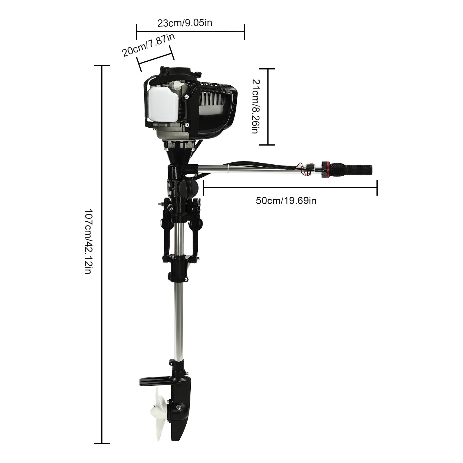 5.5HP 4 Stroke Outboard Motor Fishing Boat Engine Gasoline Air Cooling CDI 65cc