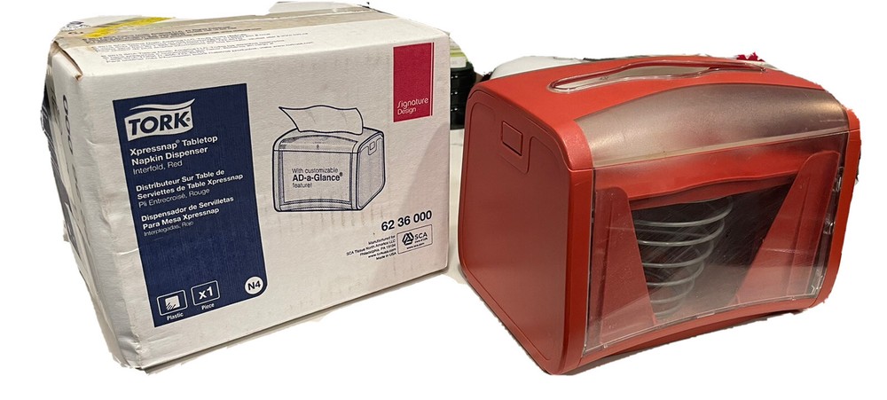 Xpressnap® TabletopNapkin DispenserInterfold, Red