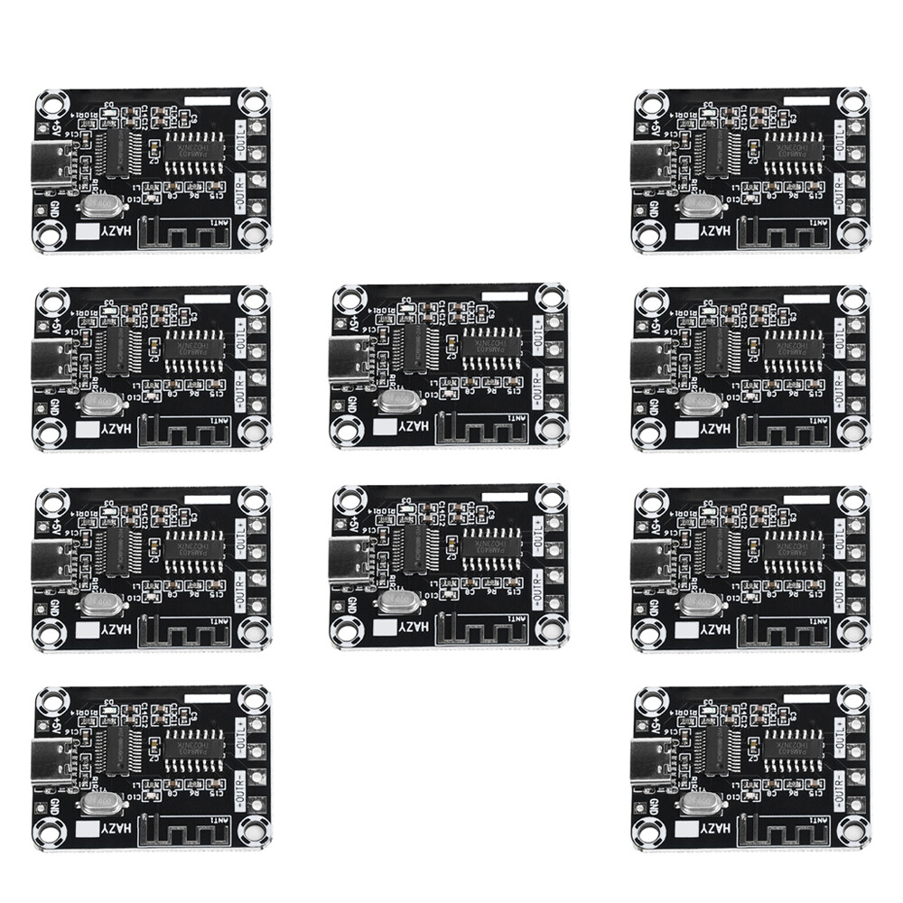 2-10PCS XH-A155 DC5V Mini PAM8403 5W+5W Bluetooth Digital Amplifier Board Type-C