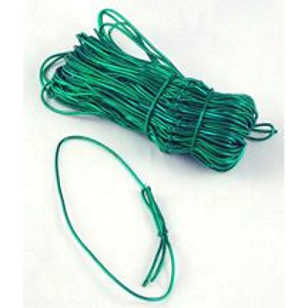 8" Green Metallic Stretch Loops With Bows - 50 Pack (08145)