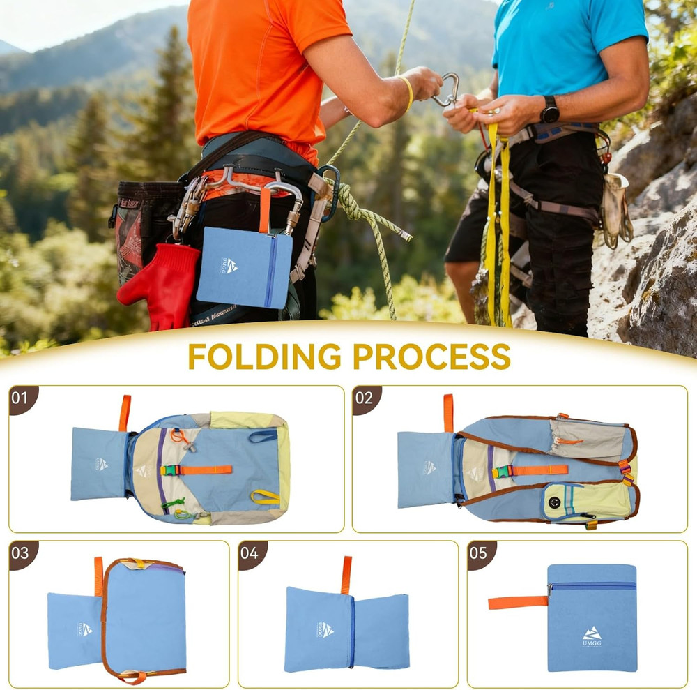 Compact 15L Hiking Backpack - Lightweight, Packable Daypack for Travel
