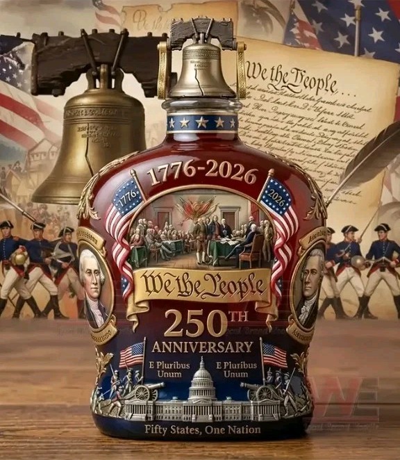 Limited Edition 250th Anniversary Of America Whiskey Decanter Sculpted Bottle