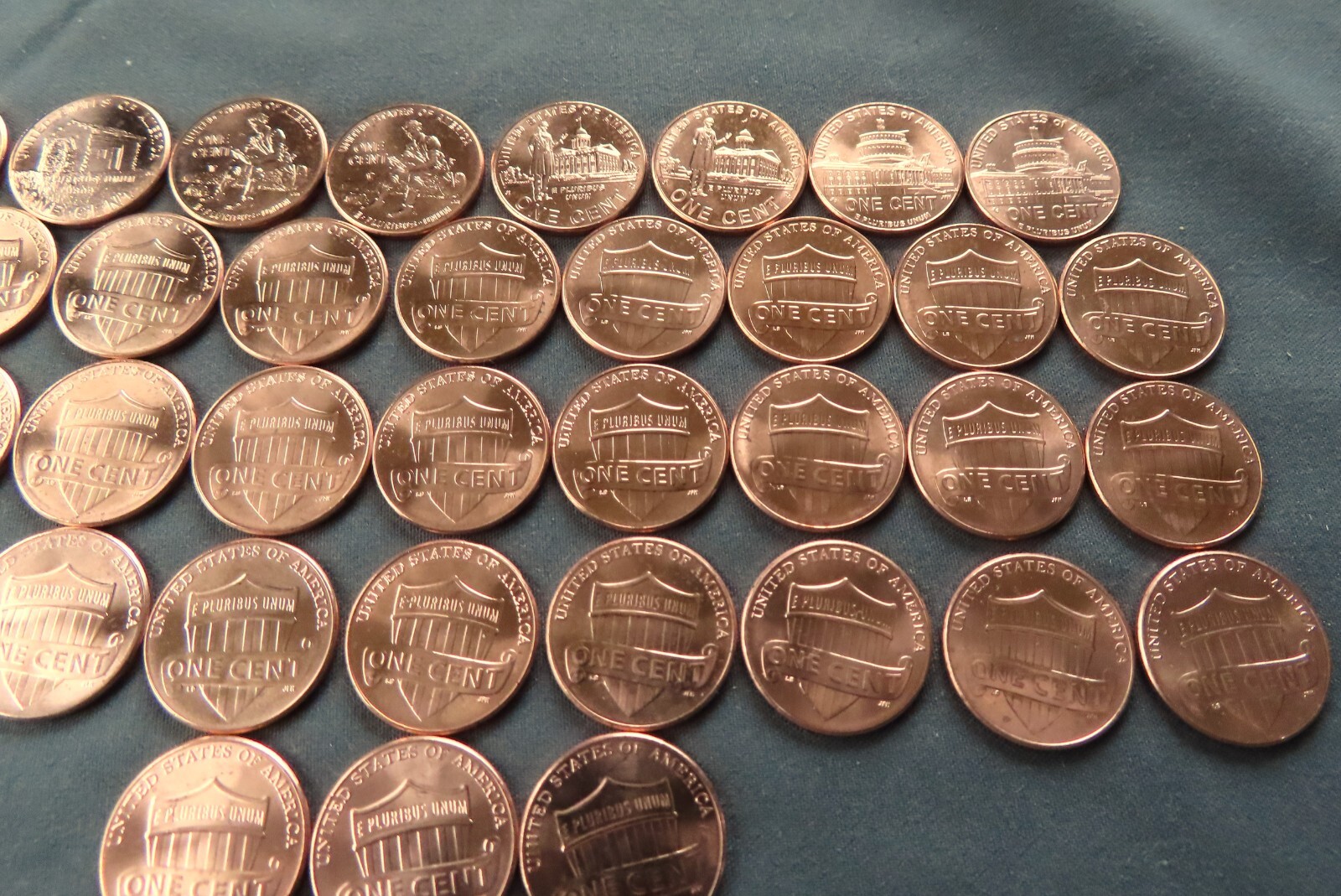 2009-2024 P & D Lincoln Shield Cent - Complete Set of 38 Brilliant Uncirculated