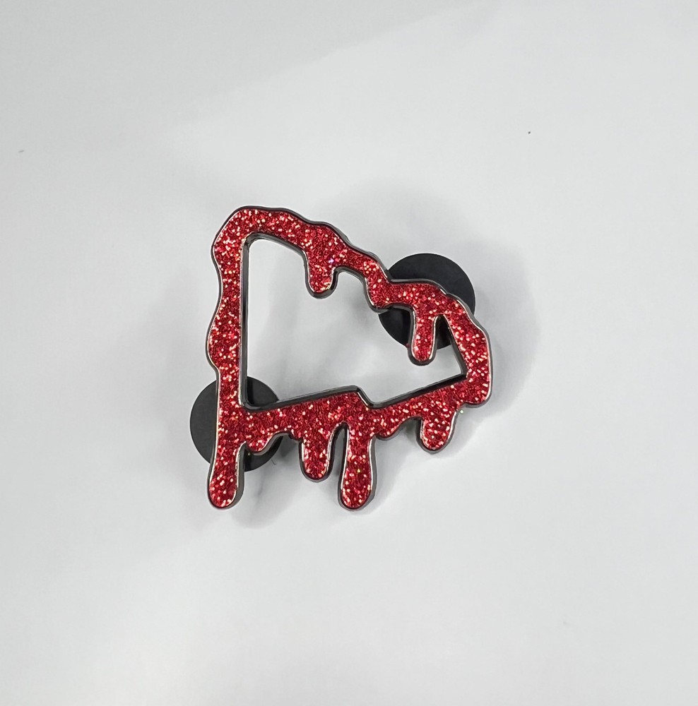 Bulls Red Drip Hat Pin