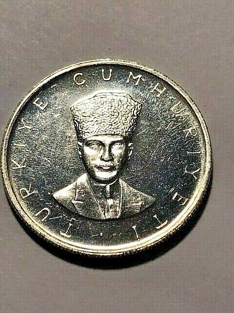 1970 Turkey 25 Lira Silver Proof #609