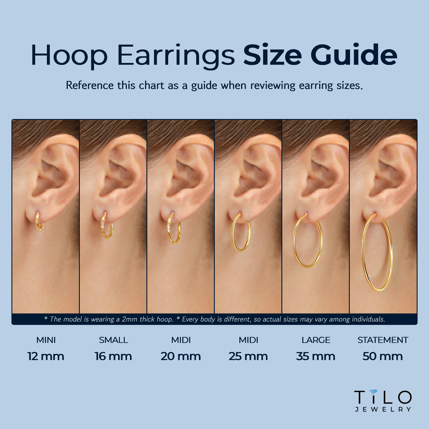 14K Real Solid Yellow Gold Shiny Polished Round Creole Hoop Earrings All Sizes