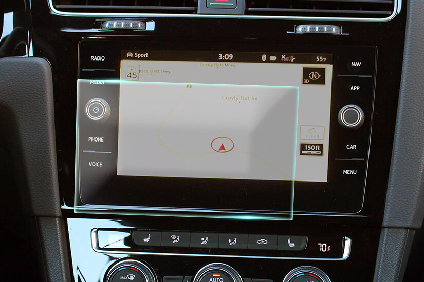 Crystal Clear Screen Protector for 2018 Volkswagen GTI 8in Vehicle Navigation