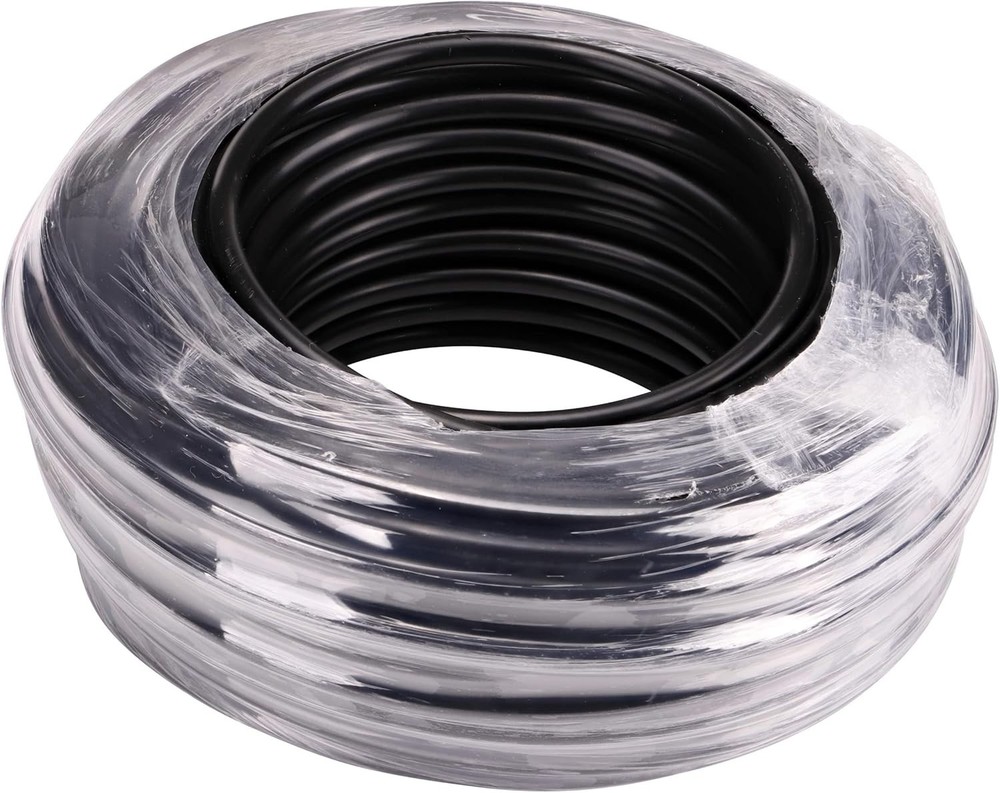 Efficient Black Polyethylene Drip Irrigation Tubing, 100 Ft - Customizable Use
