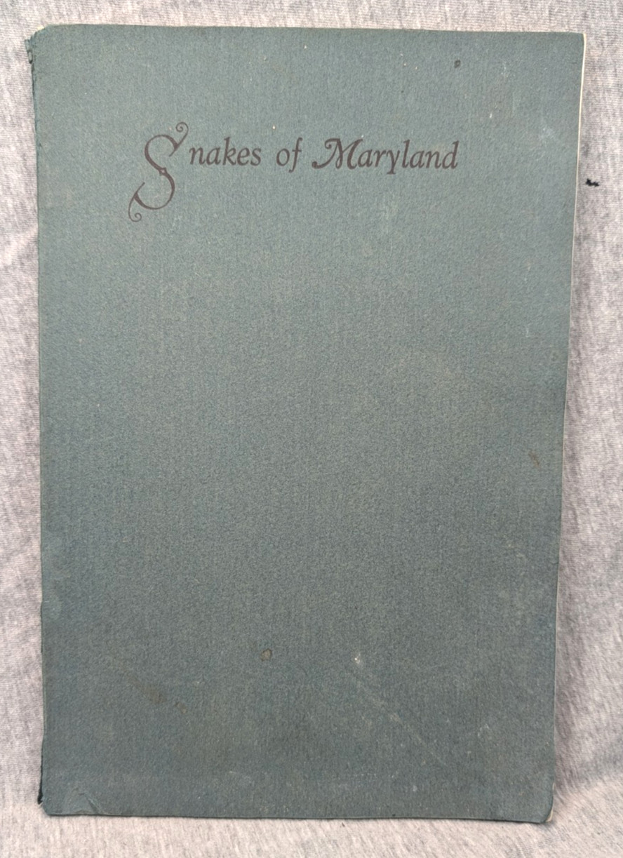 1936 Snakes of Maryland Illustrated Book Howard Kelly Color Plates 1st Edition