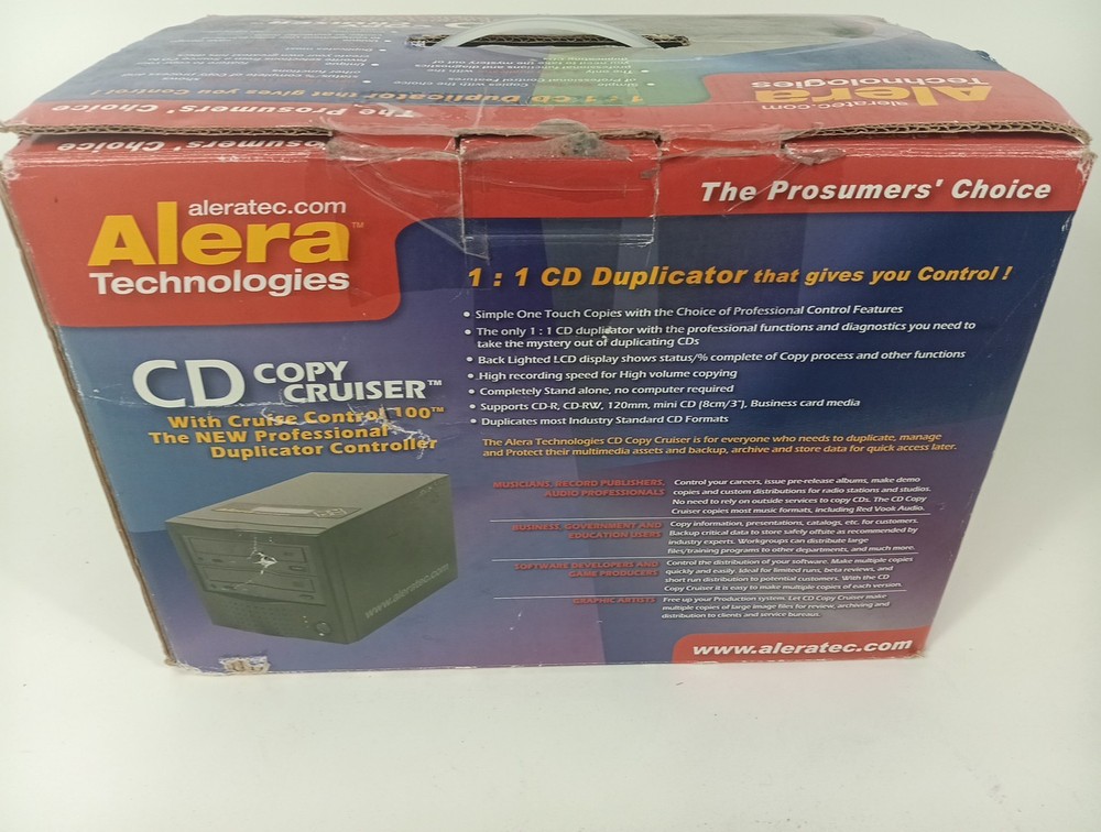 Aleratec Copy Cruiser 1:1 CD Duplicator Copier Burner NEW OPEN BOX