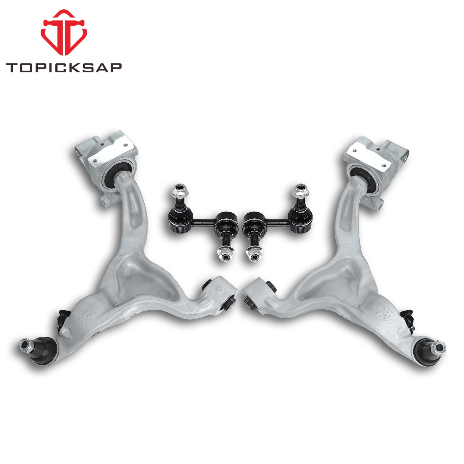 4Pc AWD Front Lower Control Arms Sway Bars Link For 2014-2020 Infiniti Q50 Q60