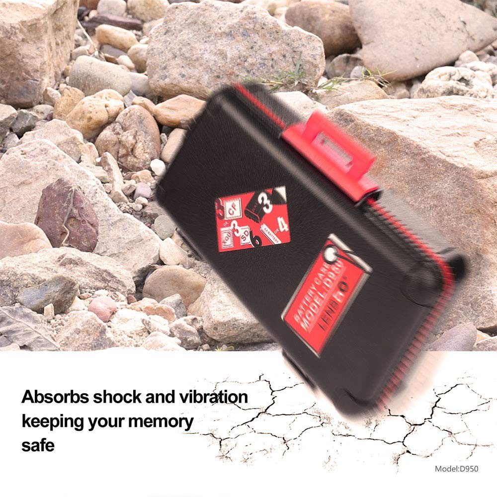 Camera Battery Memory Card Case Memory Card Hard Protector Case Water-Resista...