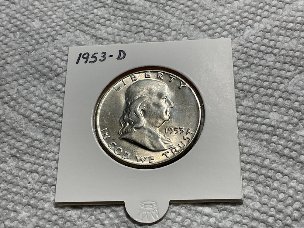 1953 D Franklin Half Dollar UNC.