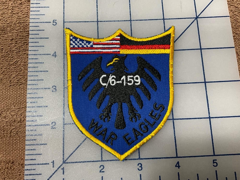 US Army Aviation C Co 6-159TH WAR EAGLES German Made Squadron Patch