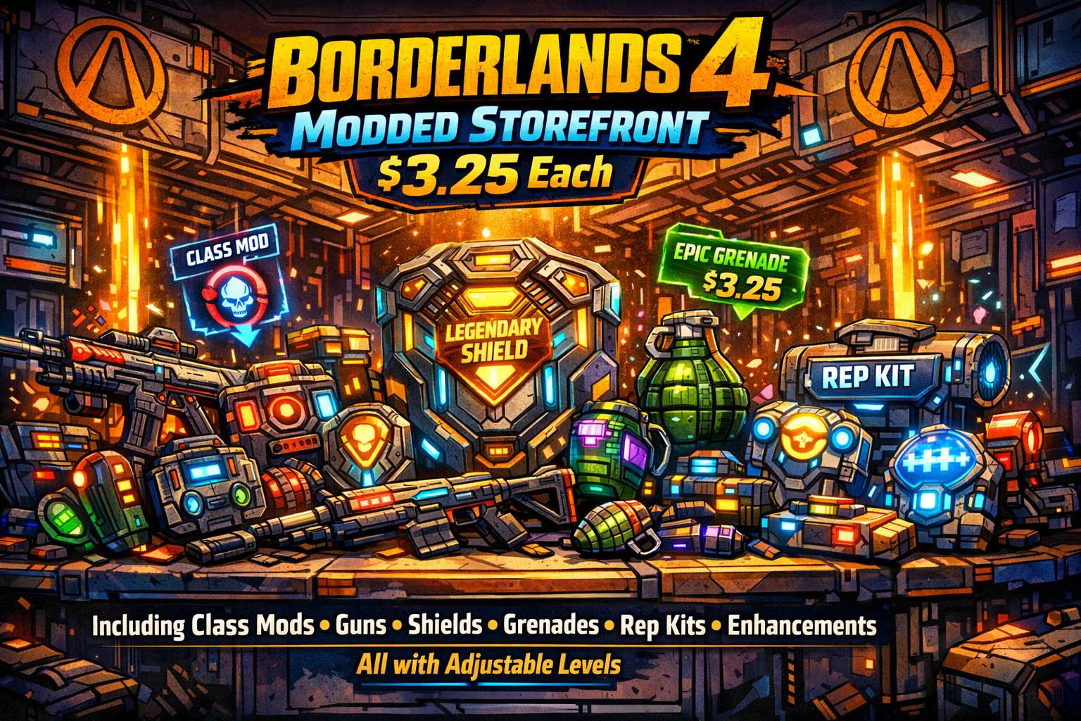 Borderlands 4 Modded Gear | Ordnance, Weapons, Class Mods etc | PC/Xbox/PS