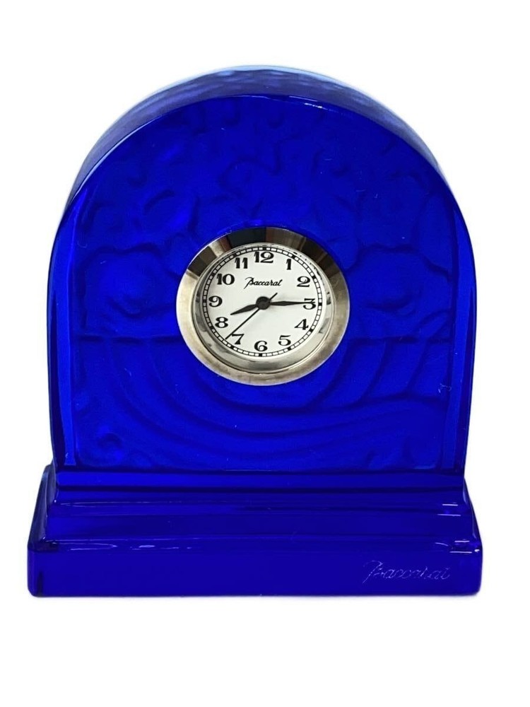 Baccarat Watch Analog BLU Placement Clock Used