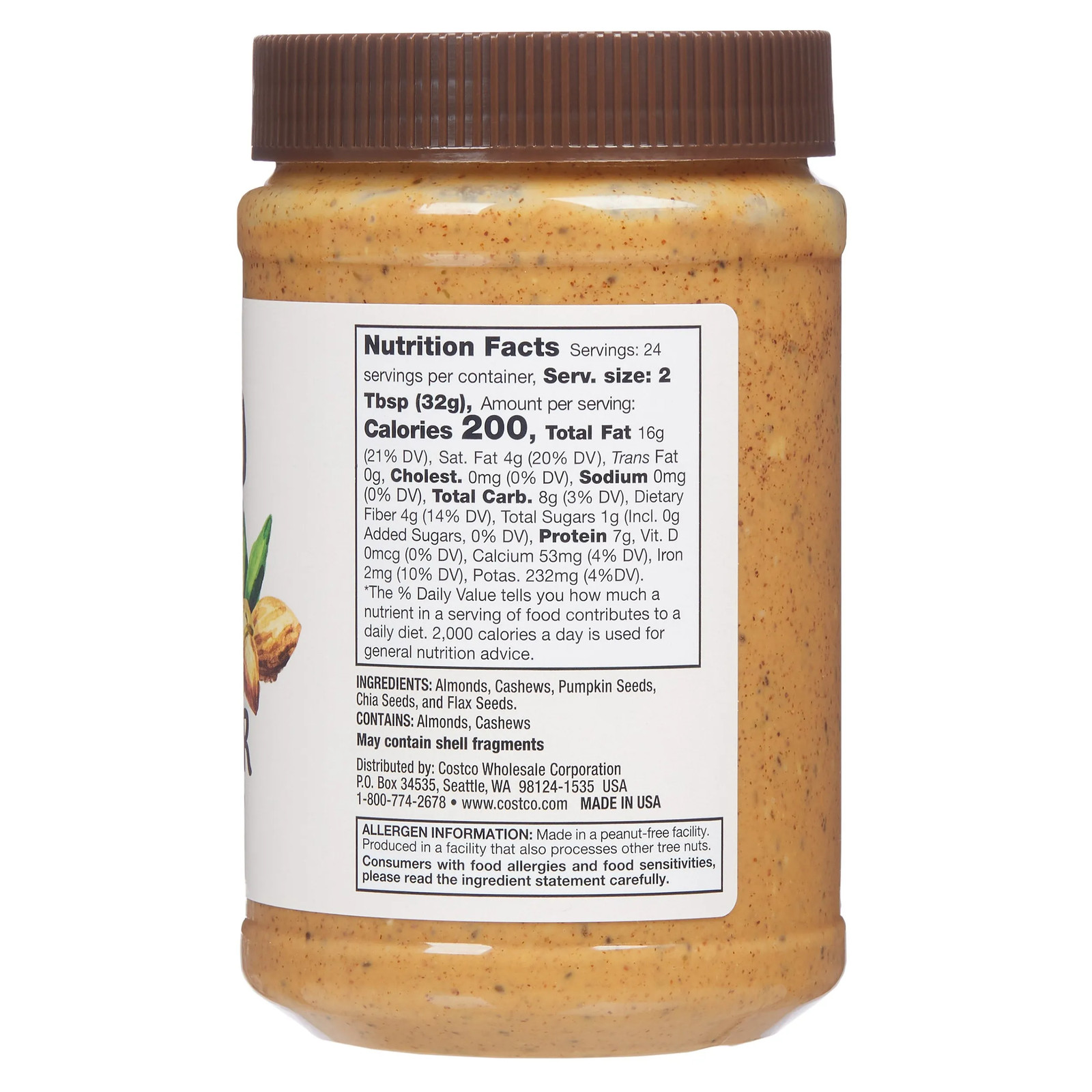 Kirkland Signature Mixed Nut Butter, 27 oz