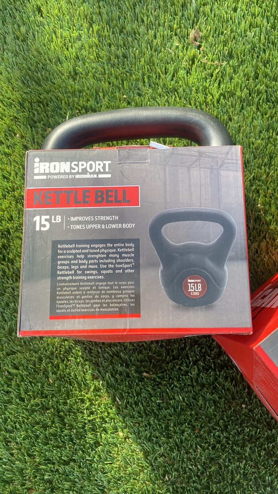 2 kettlebells 15 lb 30 pounds total